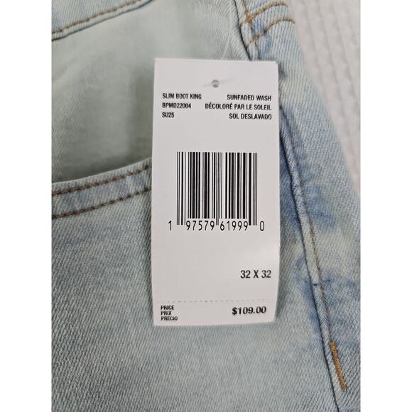 Buffalo David Bitton~Mens 32×32~Blue Slim Boot/King Jeans ASH-X Zip Fly $109 NWT - Picture 15 of 16